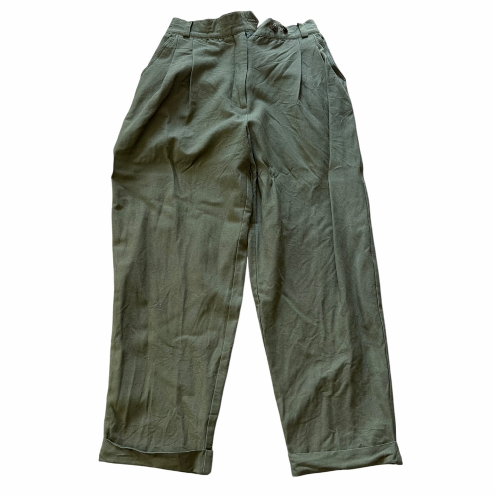 Vintage linen Daniel Hechter Olive cuffed Pants